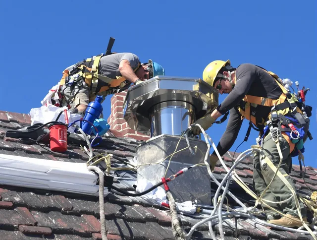 Protective chimney cap installed by West Hartford Chimney Sweep in West Hartford, CT