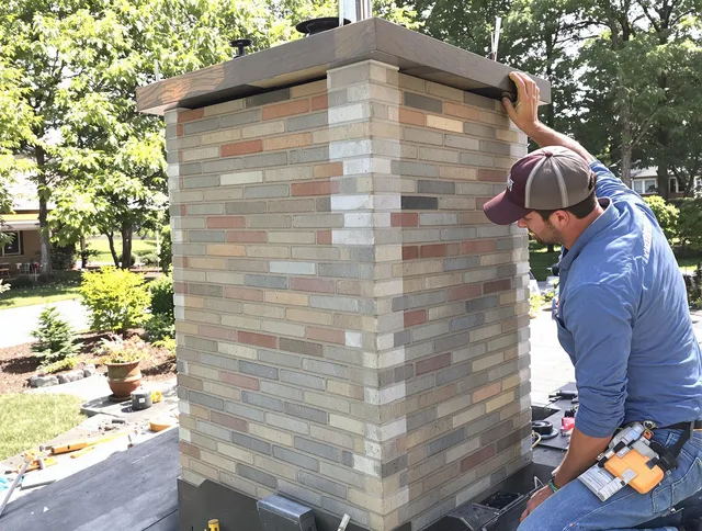 West Hartford Chimney Sweep completing a modern chimney remodel in West Hartford, CT
