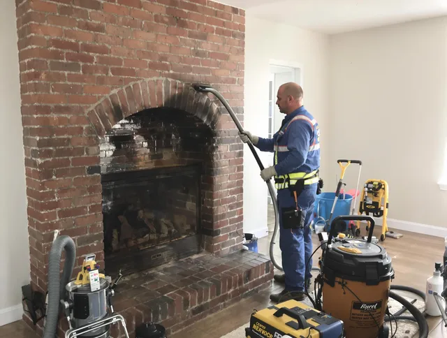 West Hartford Chimney Sweep expert performing detailed chimney sweep in West Hartford, CT