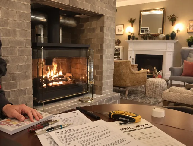 West Hartford Chimney Sweep verifying fireplace safety measures in West Hartford, CT
